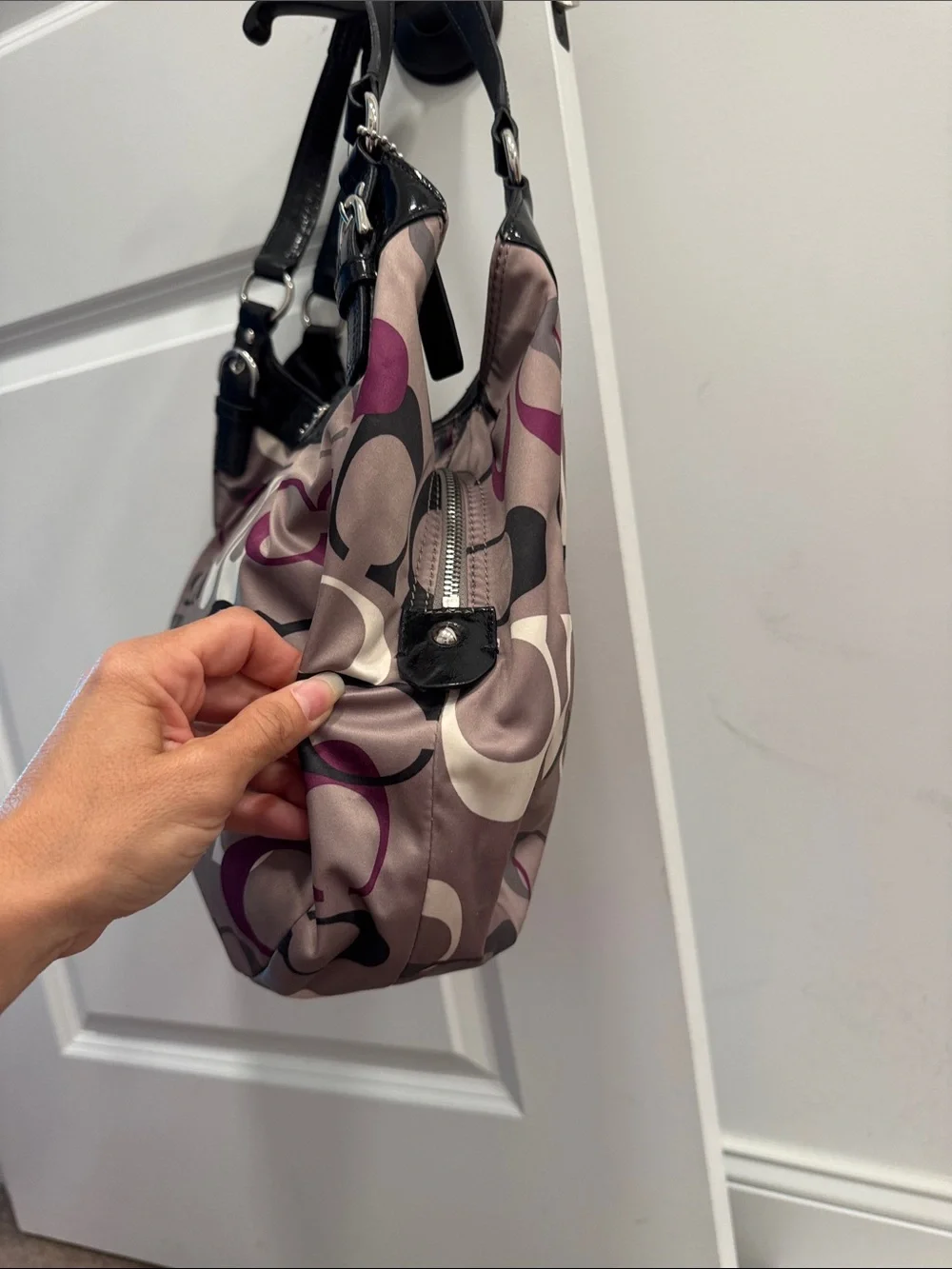 Coach SoHo optic print large signature logo shoulder bag purse with hangtag